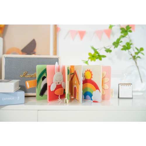 Handmade Felt Quiet Book for Toddlers, Montessori Toy