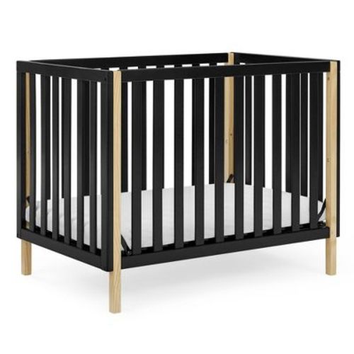 Delta Children Gio Mini Crib With 2.75" Mattress Included - Bianca White/natural