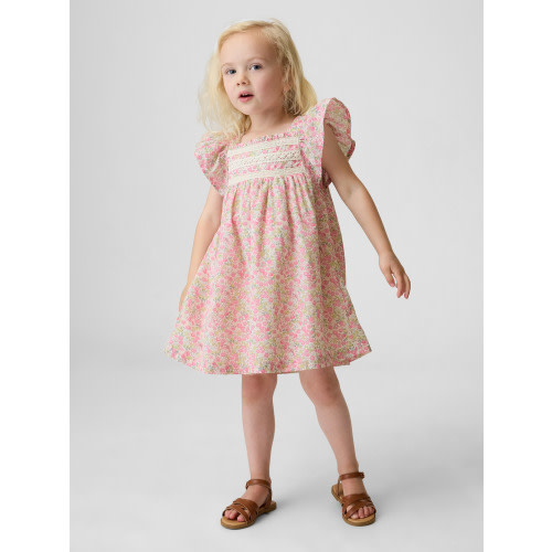 Baby & Toddler Flutter-Sleeve Floral Dress