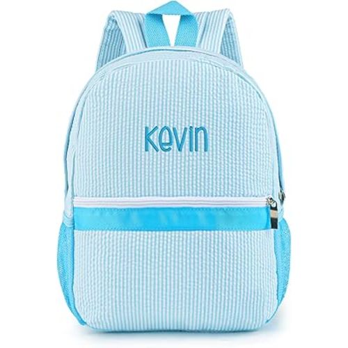 Medium Seersucker Backpack Personalized Toddler Backpack