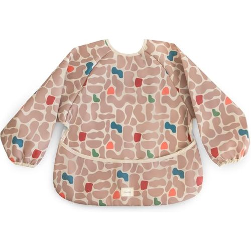 mushie Long Sleeve Baby Bib | Water Resistant Adjustable Fit