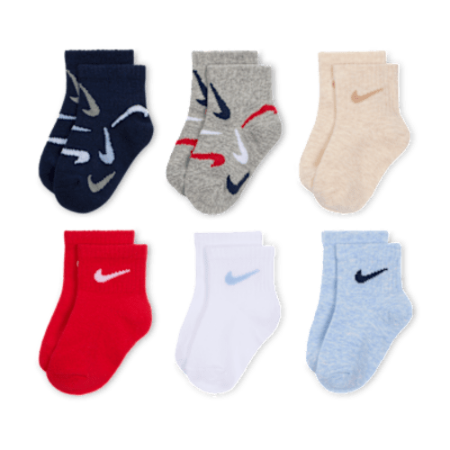 Nike Baby Swooshfetti Ankle Socks (6 Pairs)