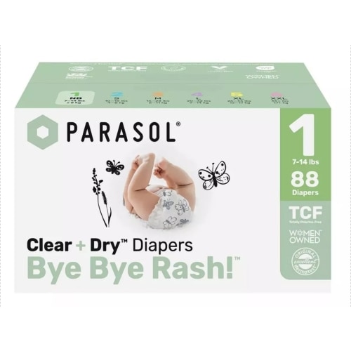 Parasol Chlorine-Free Diapers with RashShield Protection - Any Size