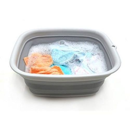 SAMMART Collapsible Wash Tub - Foldable Dishpan