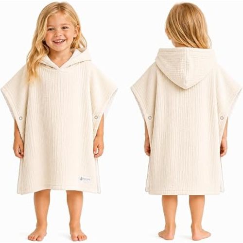 Hooded Poncho Towel for Babies, Kids, and Toddlers - Versatile Swim and Bath Coverup for Beach and Pool Fun