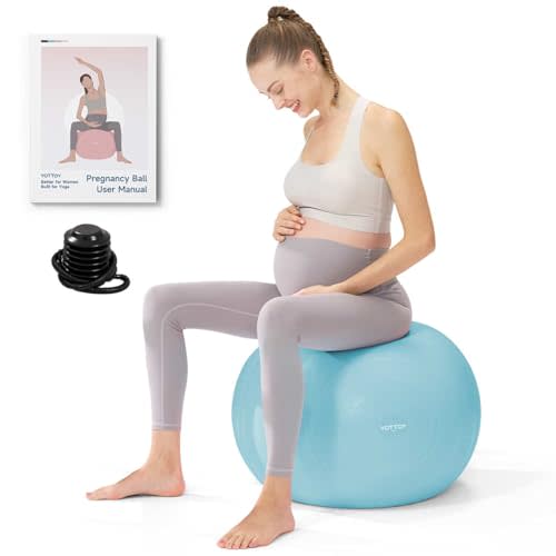 YOTTOY Pregnancy Ball - 1.8mm Thick Birthing Ball for Maternity Physio and Birth Preparation, Yoga and Exercise for Pregnancy - Includes Pump