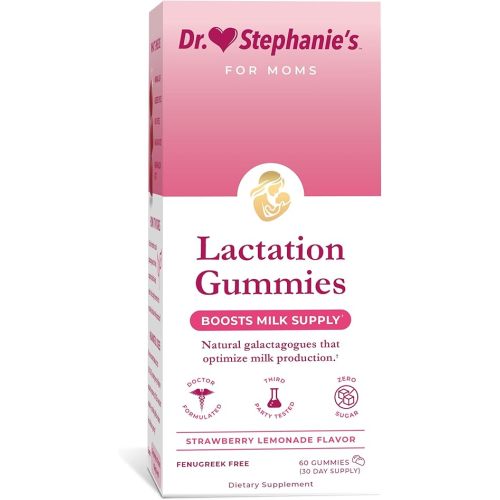 Dr. Stephanie's Lactation Gummies - Boost Milk Supply with Natural Galactagouges for Breastfeeding Support - No Fenugreek & No Sugar