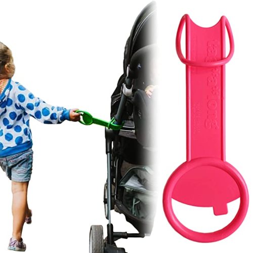 Tagalong Stroller Accessory for Child Safety | Toddler Must Have to Keep Kids Close | Toddler Travel Accessory - Links to Strollers, Backpacks, Shopping Carts - Disney Trip Essential - Pink Tag