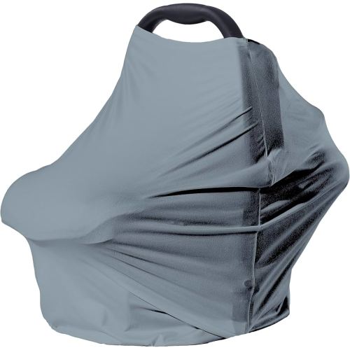 Nursing Cover for Car Seat Cover Baby - Multi-use Breastfeeding Cover Carseat Canopy Cover (neutral grey)