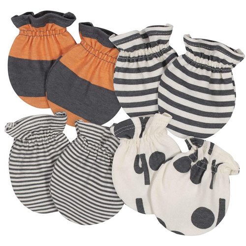Grow by Gerber Baby Boys' 4-pack Mittens