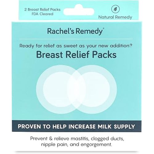 Rachel’s Remedy Breast Relief Packs for Breastfeeding and Nipple Pain, Increase Milk Supply and Treat Clogged Ducts, 2 per Pack