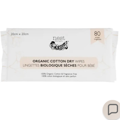 Organic Cotton Dry Baby Wipes | Nest Designs