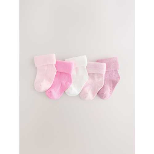 Pink Baby Socks 5 Pack (0mths-2yrs)