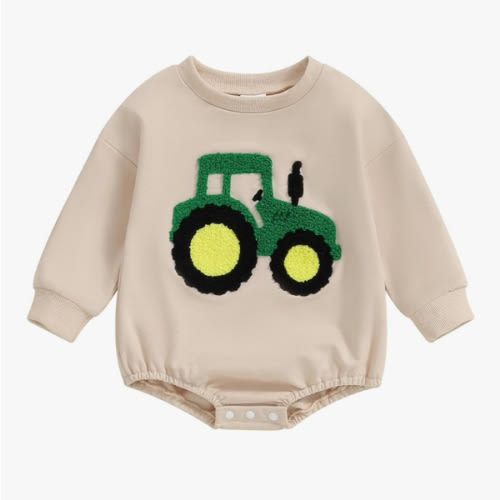 VISGOGO Newborn Infant Baby Boy Girls Oversized Romper Little Dude Sweater Onesie Coming Home Outfit Neutral Clothes
