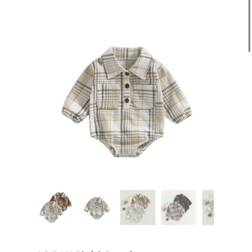 LOGAN Plaid Onesie - Hazel & Bo
