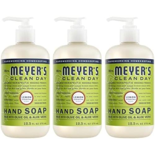 MRS. MEYER'S CLEAN DAY Liquid Hand Soap, Lemon Verbena, 12.5 fl oz, 3 Pack