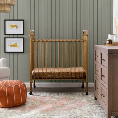 Namesake Abigail 3-in-1 Convertible Mini Crib - Vintage Gold
