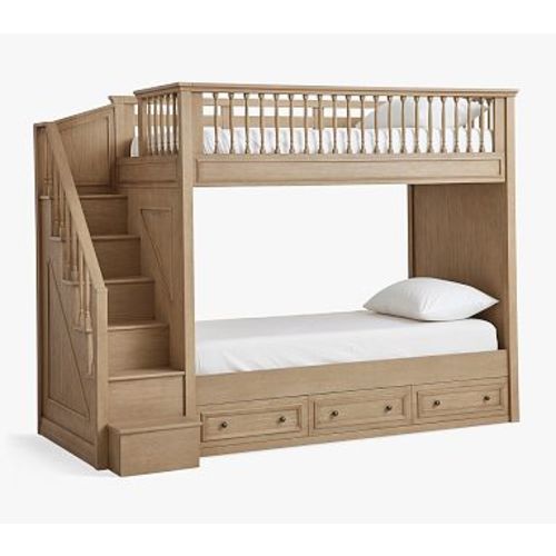 Fillmore Twin/Twin Stair Bunk Bed, Seadrift