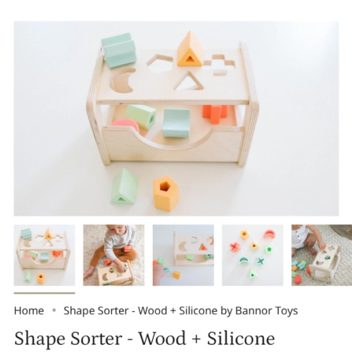 Shape Sorter - Wood + Silicone by Bannor Toys