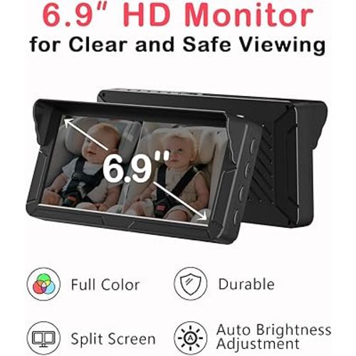 Rohent Dual Baby Car Camera for 2 Kids