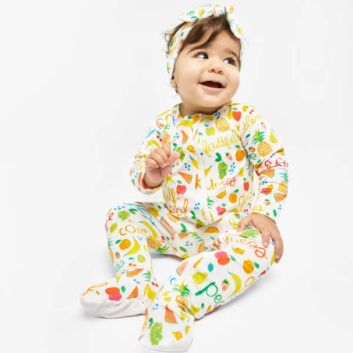 Fruit of the Spirit PJ Footed Onesie Bamboo