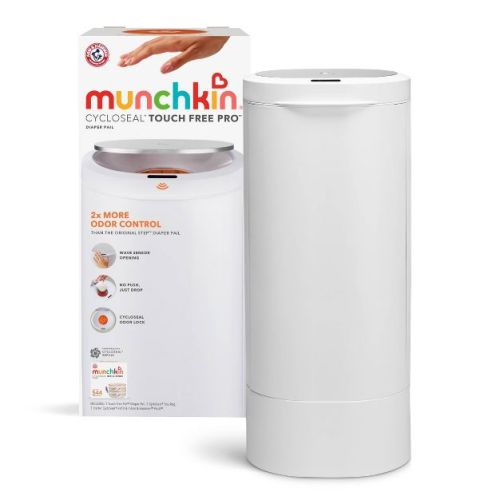 Munchkin CycloSeal Touch Free Pro Diaper Pail - White