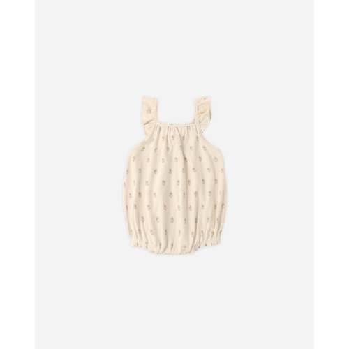 Ribbed Ruffle Romper Buttercup