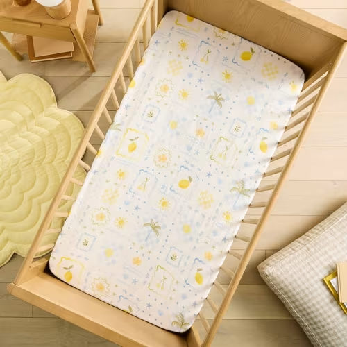 Adairs Baby - Amalfi White Cotton Muslin Fitted Sheets 2pk | Adairs