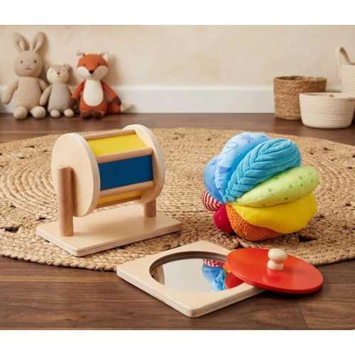 Montessori Tummy Time Toy Baby Spinning Drum Infant Sensory Rolling Toy 6 12 Months