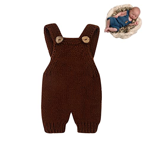 Vemonllas Newborn Photography Props Boys Girls Outfits Crochet Knitted Mohair Romper Baby Photo Props Open Back Bodysuits