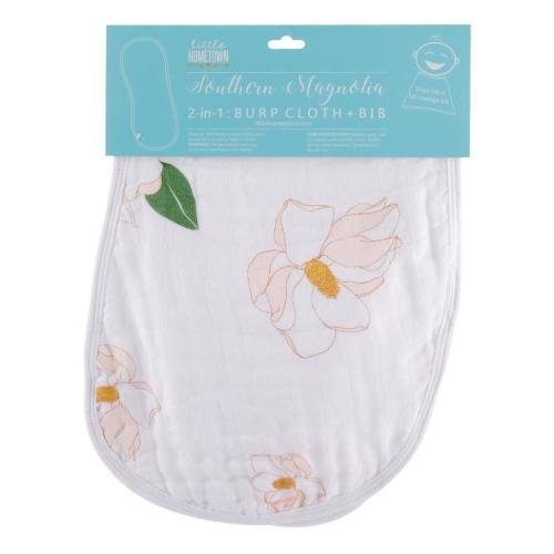 Baby Burp Cloth & Bib Combo: Southern Magnolia - Buy Now – Little Hometown