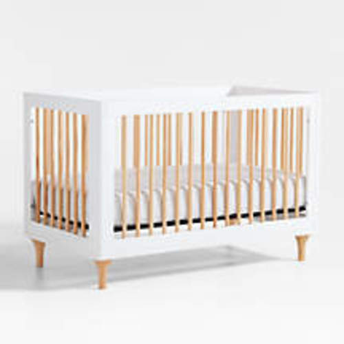Babyletto Lolly White & Wood 3-in-1 Convertible Crib