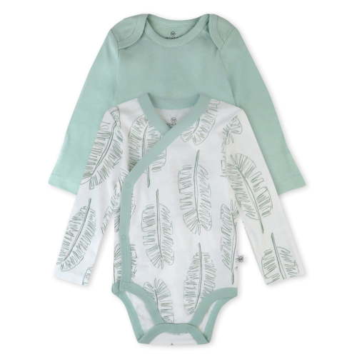 Honest Baby Clothing Baby Boy or Girl Gender Neutral Organic Cotton Long Sleeve Bodysuit and Side Snap Long Sleeve Bodysuit, 2 Piece (Preemie-9 Months)