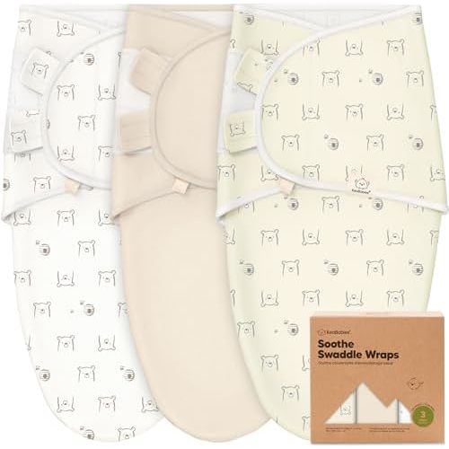KeaBabies 3-Pack Organic Baby Swaddle Sleep Sacks - Newborn Swaddle Sack, Ergonomic Baby Swaddles 0-3 Months