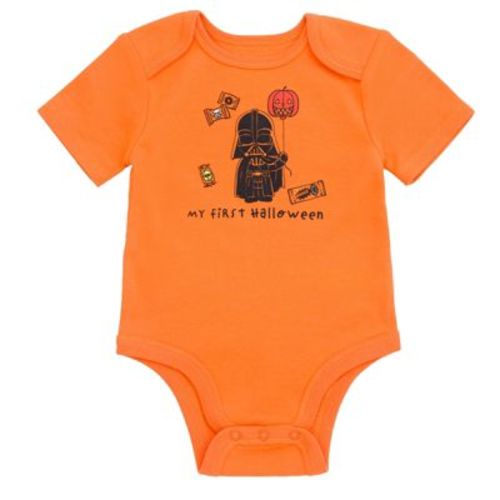 STAR WARS Star Wars Darth Vader Halloween Newborn Baby Boys Bodysuit Orange 0-3 Months