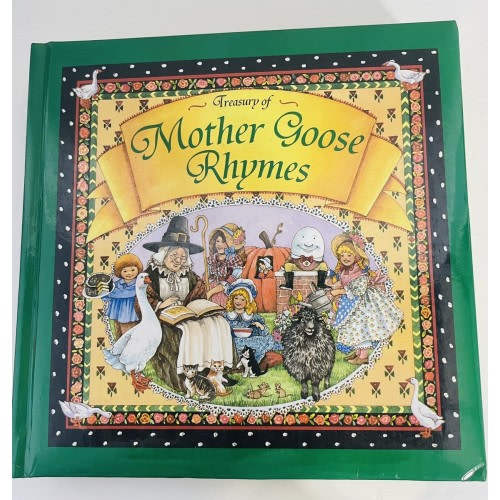1996 TREASURY of MOTHER GOOSE RHYMES Golden Edge Hardcover Book Collectible