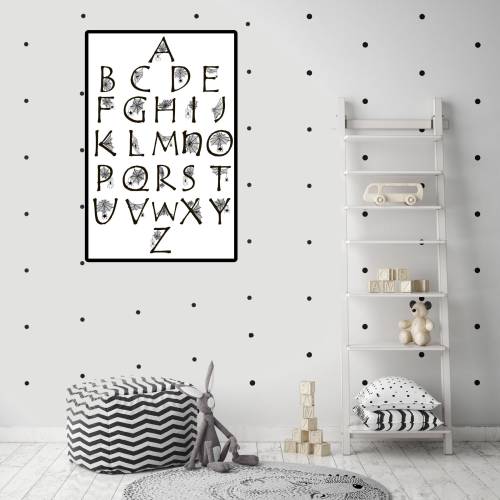 Gothic Nursery Alphabet Print, Nursery Decor, Gothic Print, Artwork for Nursery, Gothic Artwork, Gothic Wall Decor