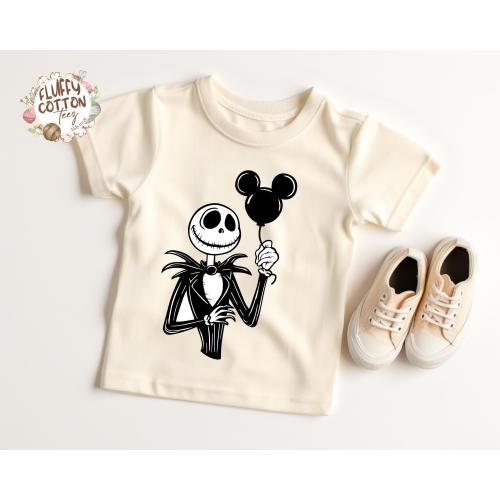 Jack Skellington Balloon Toddler Shirt - Nightmare Before Xmas Kids Tee - Disney World Halloween Sweatshirt