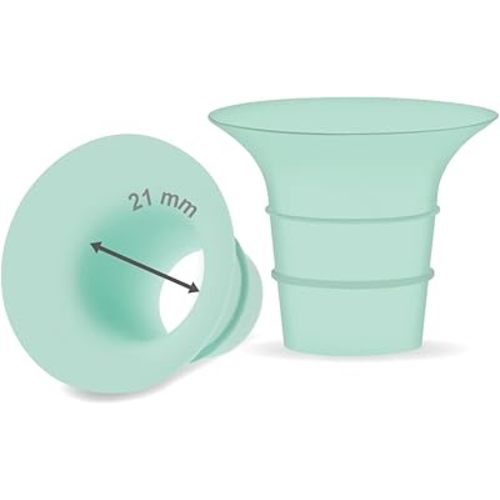 Maymom Flange 21mm Insert Compatible with Medela/Spectra/Elvie/momcozy/tsrete/Willow/Motif Luna/Ameda MYA Breastpump 24mm Breast Shields. Reduce 24mm Niple Tunnel Down to 21mm
