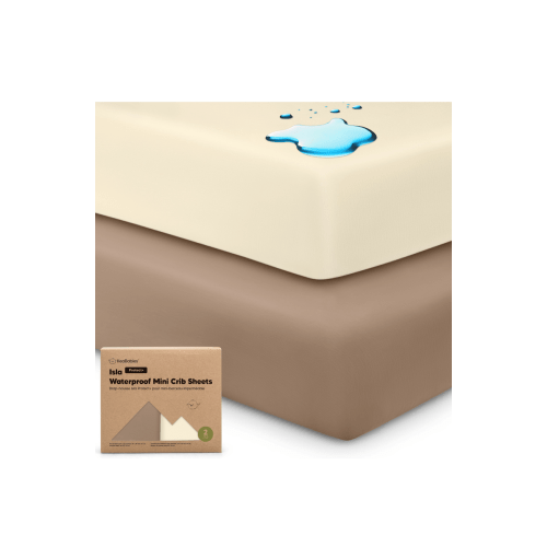 2-Pack Isla [Protect+] Waterproof Mini Crib Sheets
