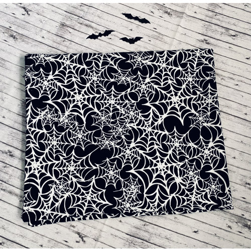 Cobwebs Horror Flannel Baby Receiving Blanket Spooky Little Haunt