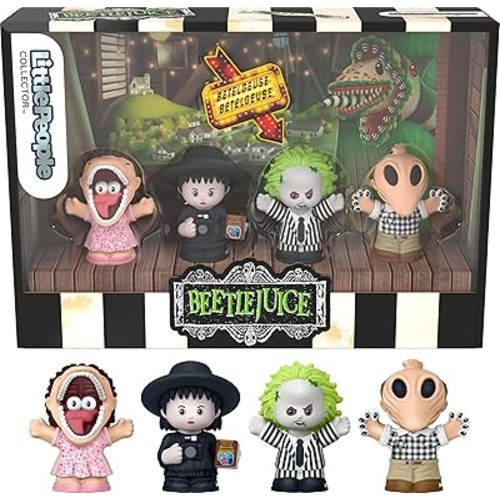 Little People COLLECTOR Beetlejuice Special Edition Set for Movie Fans, 4 Character Figures in a Display Package (Amazon Exclusive)