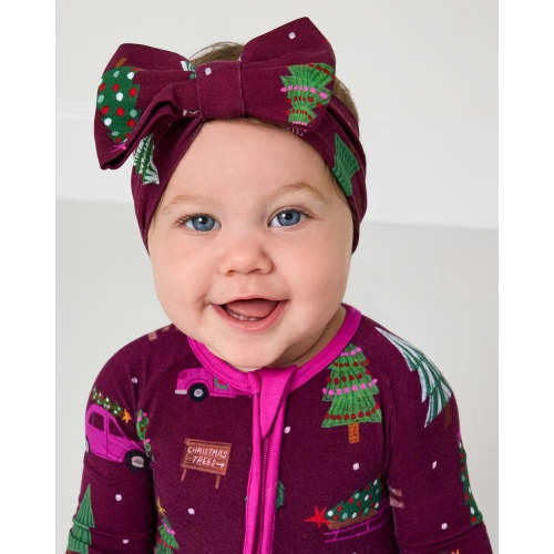 Cranberry Tree Traffic Luxe Bow Headband | Little Sleepies