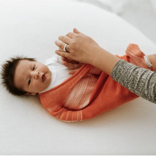 Swaddelini Swaddle Sleep Sack Orange Small (6-12 pounds)