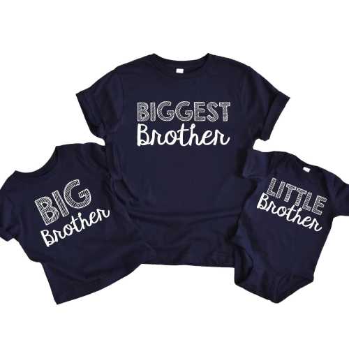 Big Matching Brother Shirts, NAVY Biggest Brother, Big Brother Shirt, Baby Announcement, Big Brothers, New Big Brother, NAVY Soft Cotton