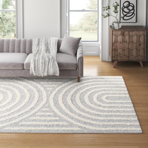 Bartletto Beige Shag Area Rug