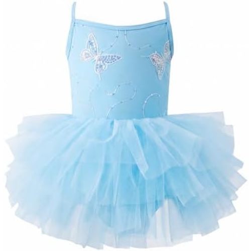 KARETT Toddler Ballet Dress with Snap Ballerina Outfit Sleeveless Dance Leotard for Girls 1-7 Years