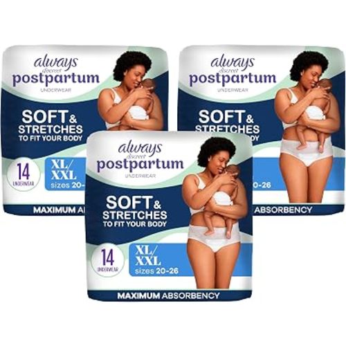 Always Discreet Post-partum UW XL, 14ct. (Pack of 3)