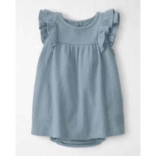 Baby Girl Pointelle Bodysuit Dress Made with Organic Cotton - Little Planet | Carter's