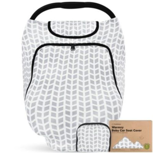 Warmzy Baby Car Seat Cover, Universal Stretch Fit Infant Carseat Covers for Babies, Winter Carseat Canopy